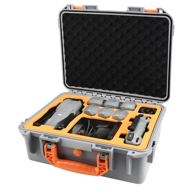 YETEETH حافظة يتيث الصلبة لطائرة DJI Air 3S مقاومة للماء وضغط لحمل ملحقات DJI Air 3S3 تناسب RC 2RCN2RCN3 رمادي - Image 2