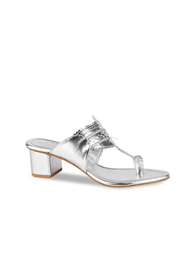 شوتوبيا Shoetopia Girls One Toe Ethnic Block Heels