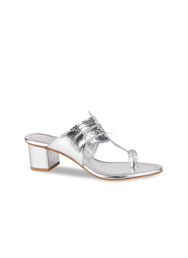 Shoetopia Girls One Toe Ethnic Block Heels - Image 1