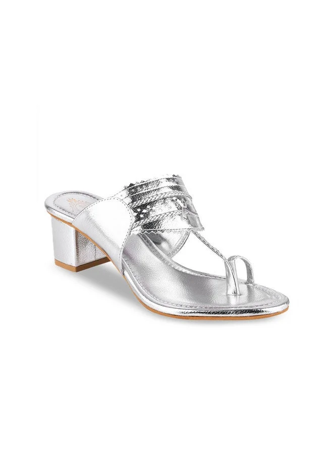 شوتوبيا Shoetopia Girls One Toe Ethnic Block Heels