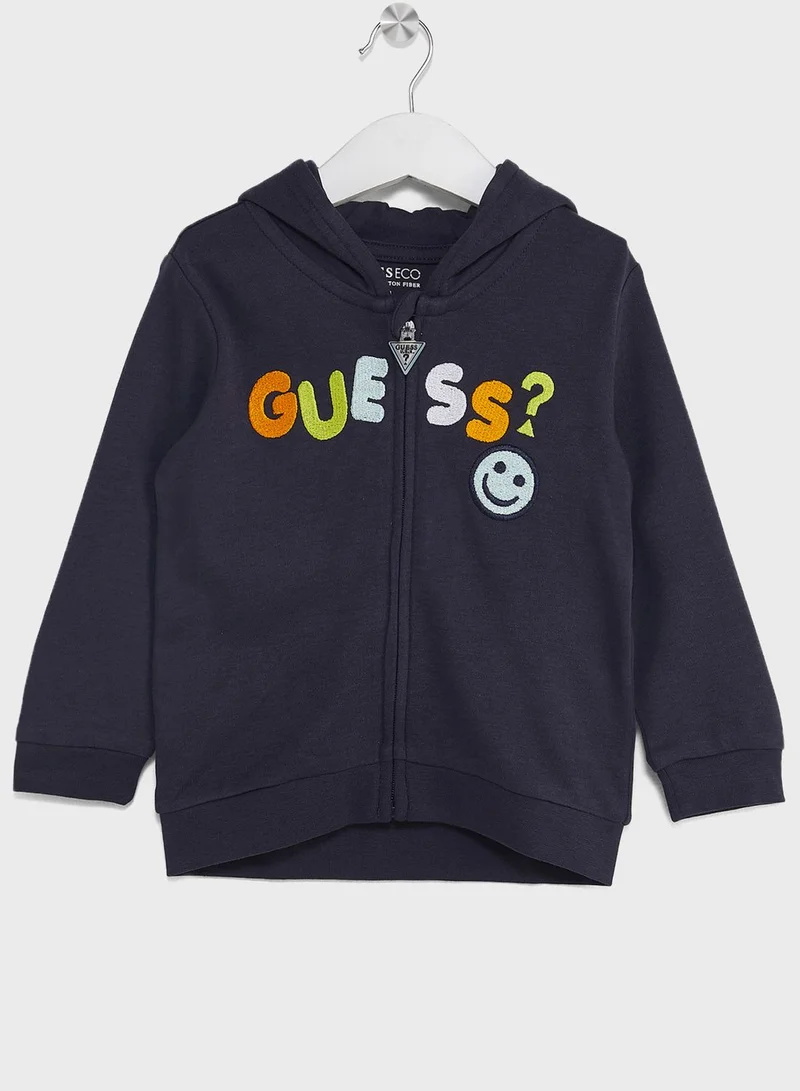 GUESS Infant Hoodie, Bodysuit & Pants Set