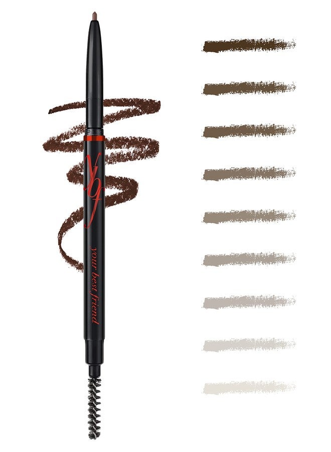 ybf Beauty Eyebrow Pencil - Universal Automatic Brow Pencil With Spoolie Brush - Perfect Eyebrow Makeup Shaper and Filler For Women - All Hair Colors & Skin Tones - Taupe Eyebrow Liner - 0.005 Oz - Image 1