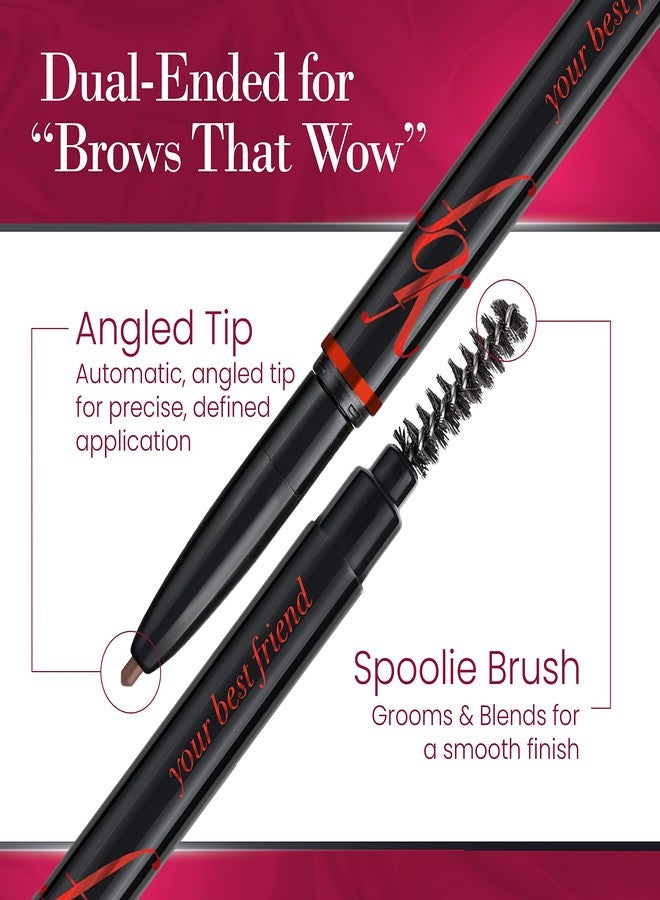 ybf Beauty Eyebrow Pencil - Universal Automatic Brow Pencil With Spoolie Brush - Perfect Eyebrow Makeup Shaper and Filler For Women - All Hair Colors & Skin Tones - Taupe Eyebrow Liner - 0.005 Oz - Image 3