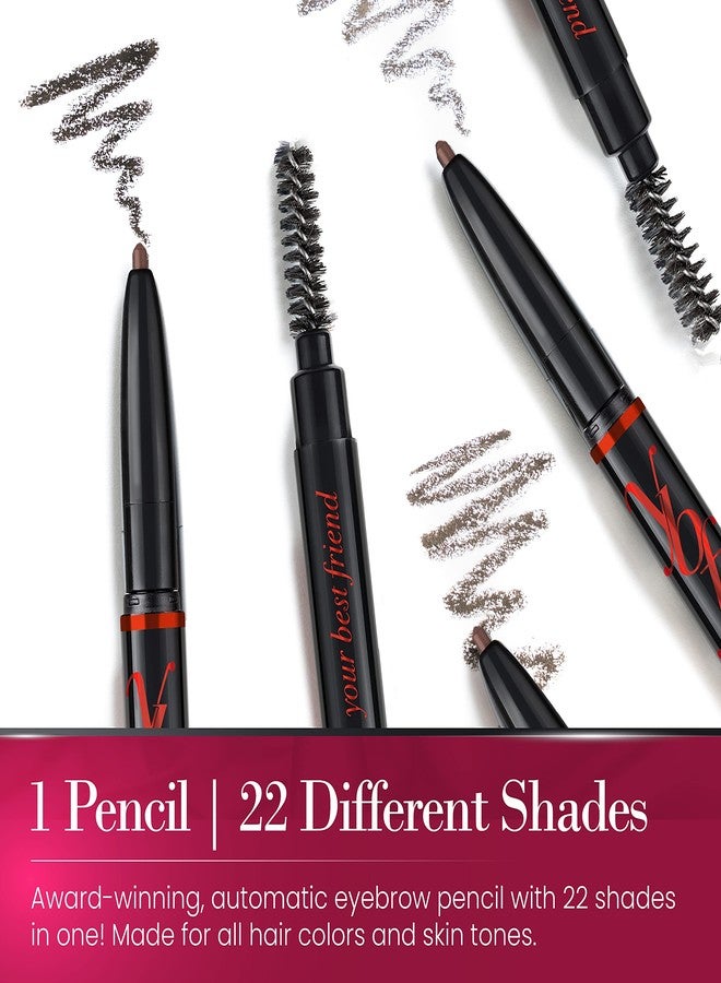 ybf Beauty Eyebrow Pencil - Universal Automatic Brow Pencil With Spoolie Brush - Perfect Eyebrow Makeup Shaper and Filler For Women - All Hair Colors & Skin Tones - Taupe Eyebrow Liner - 0.005 Oz - Image 2