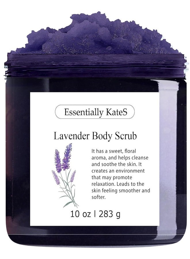 Essentially KateS Lavender Body & Foot Scrub 10 oz - A blend of lavender essence, shea butter, and coconut oil for a fragrant journey to a serene countryside - The best stocking stuffer. - Image 1