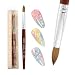 PANA Pure Kolinsky Hair Bristles Acrylic Nail Brush Oval Crimped Shaped Mahogany Wood Handle Professional Salon Quality (Size 8, Mahogany) - Image 3