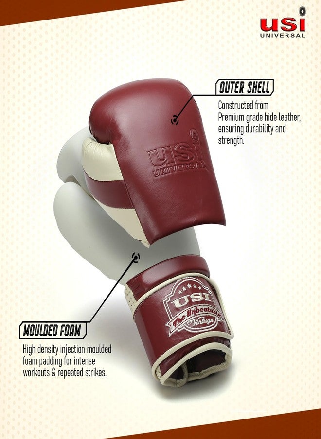 USI UNIVERSAL 609VM Boxing Gloves, Sparing Gloves, Boxing Gloves for Men, Top Grain Hide Leather, Moulded Single Piece Foam Padding, Wrap Around Wrist Closure (Size 16oz) - Image 3