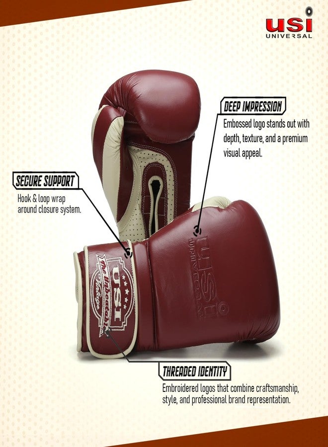 USI UNIVERSAL 609VM Boxing Gloves, Sparing Gloves, Boxing Gloves for Men, Top Grain Hide Leather, Moulded Single Piece Foam Padding, Wrap Around Wrist Closure (Size 16oz) - Image 4