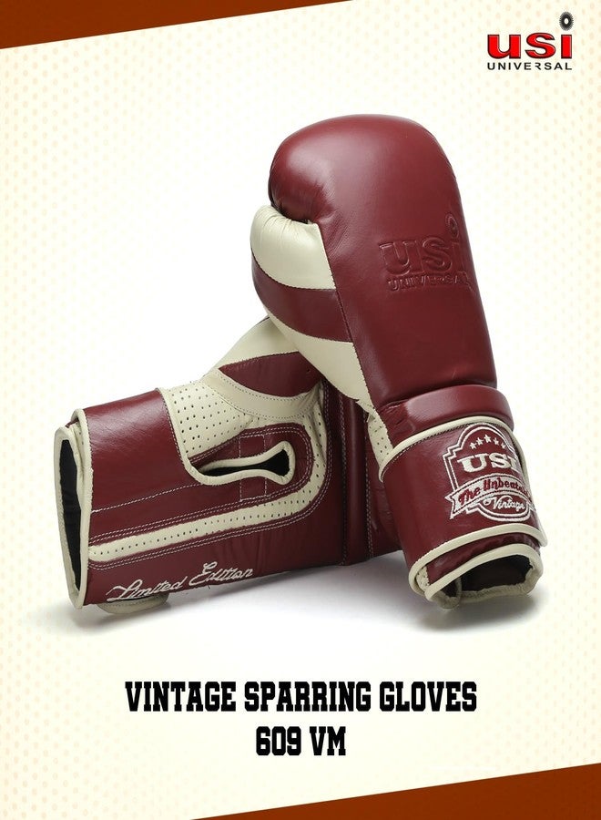 USI UNIVERSAL 609VM Boxing Gloves, Sparing Gloves, Boxing Gloves for Men, Top Grain Hide Leather, Moulded Single Piece Foam Padding, Wrap Around Wrist Closure (Size 16oz) - Image 2