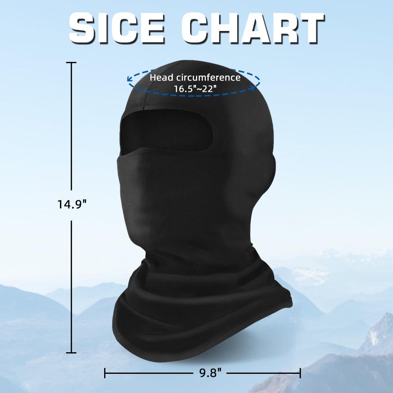 Xeoxarel 6 Pack Balaclava Ski Mask, Cooling Neck Gaiter, UV Protector Motorcycle Ski Scarf for Men/Women, Camo - Image 4