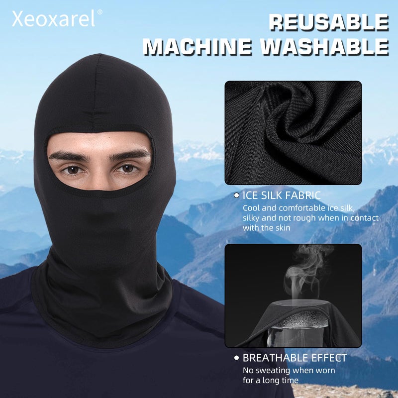 Xeoxarel 6 Pack Balaclava Ski Mask, Cooling Neck Gaiter, UV Protector Motorcycle Ski Scarf for Men/Women, Camo - Image 3