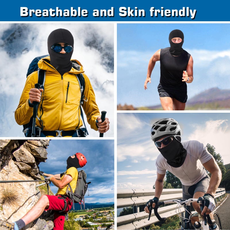 Xeoxarel 6 Pack Balaclava Ski Mask, Cooling Neck Gaiter, UV Protector Motorcycle Ski Scarf for Men/Women, Camo - Image 2