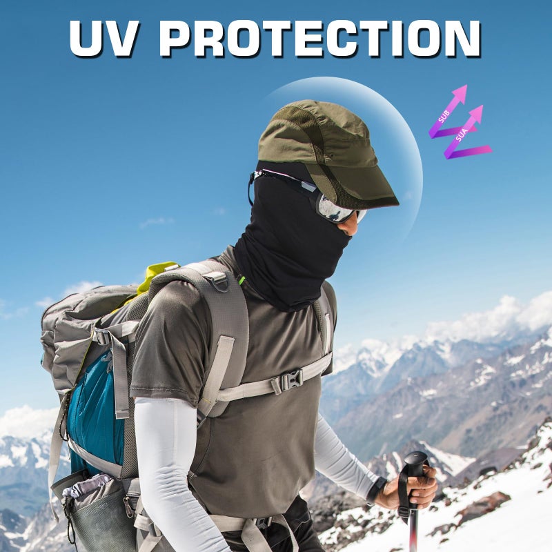Xeoxarel 6 Pack Balaclava Ski Mask, Cooling Neck Gaiter, UV Protector Motorcycle Ski Scarf for Men/Women, Camo - Image 5