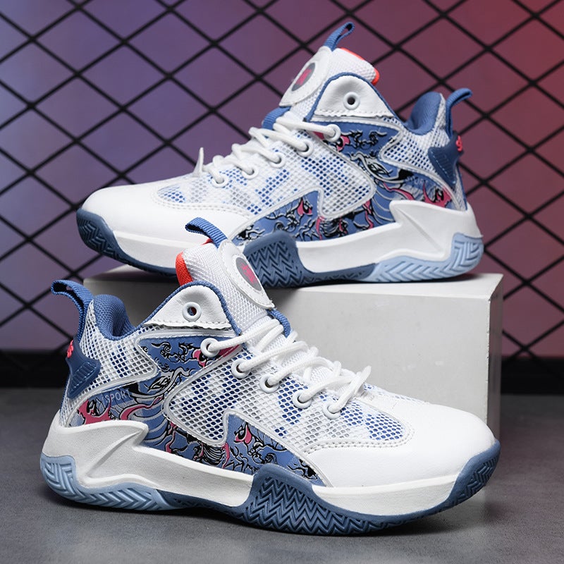 Jinjiang Youth Sports Basketball Shoes Boys Mesh Breathable Professional Training Shoes Running Non-Slip Tpr - Image 4