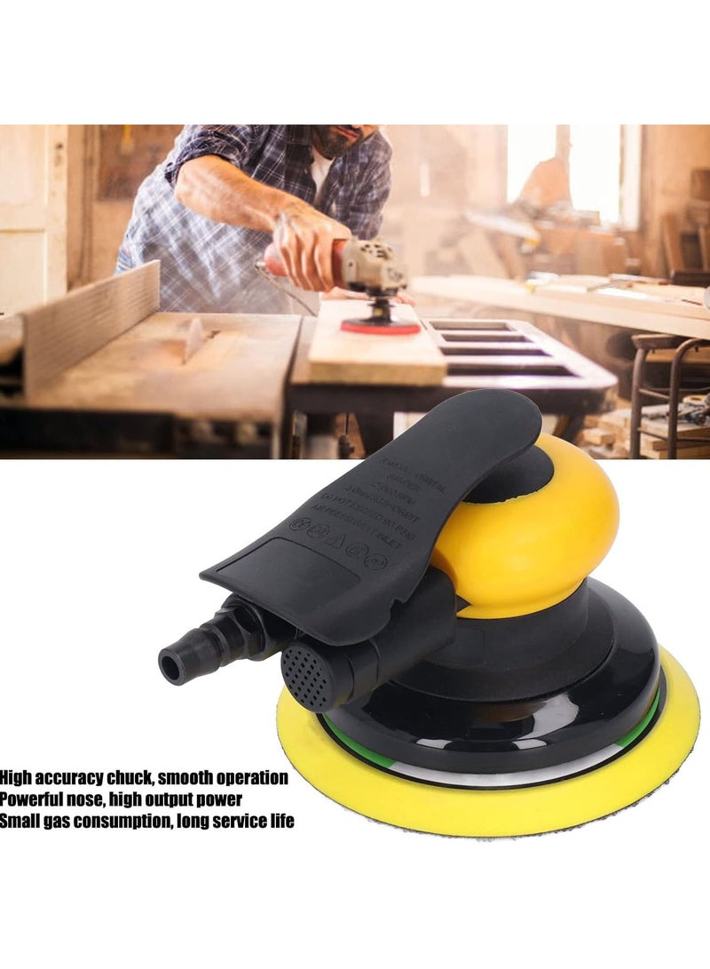 جي جوت صنفرة هوائية، صنفرة هوائية، 12000 دورة في الدقيقة، تلميع سريع، صنفرة هوائية عشوائية مدارية محمولة باليد، آلة صنفرة مع مفتاح ربط لأعمال النجارة، صنفرة المعادن، الطحن، التلميع - Image 2