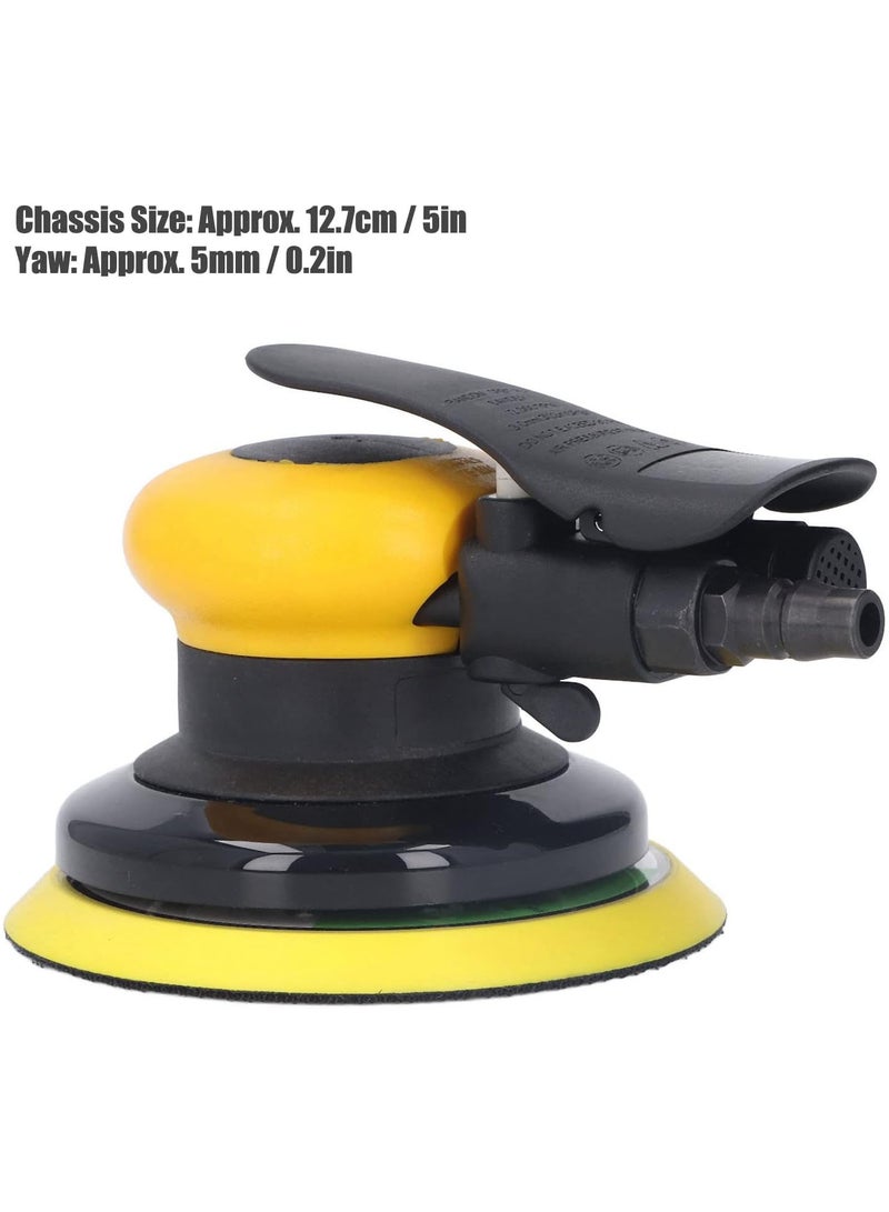 جي جوت صنفرة هوائية، صنفرة هوائية، 12000 دورة في الدقيقة، تلميع سريع، صنفرة هوائية عشوائية مدارية محمولة باليد، آلة صنفرة مع مفتاح ربط لأعمال النجارة، صنفرة المعادن، الطحن، التلميع - Image 3