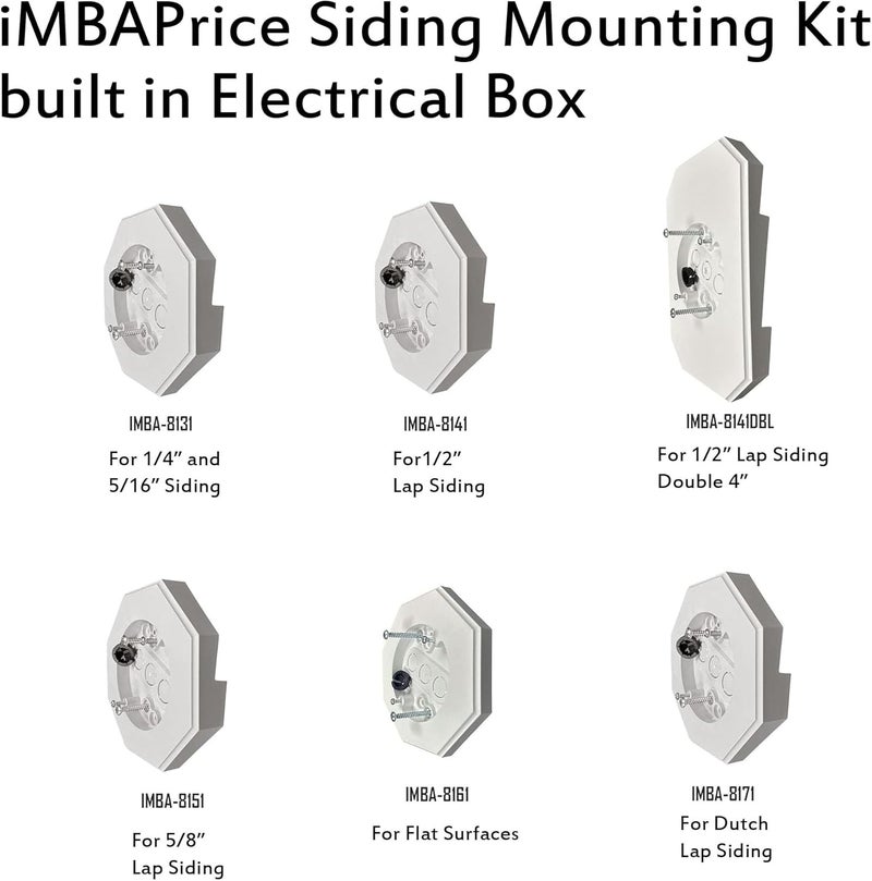 iMBAPrice IMBA81511 Vinyl Siding Lamp Mounting Kit for 58 Inch Outdoor Siding Lap with Builtin Electrical Box 1Pack - Image 4