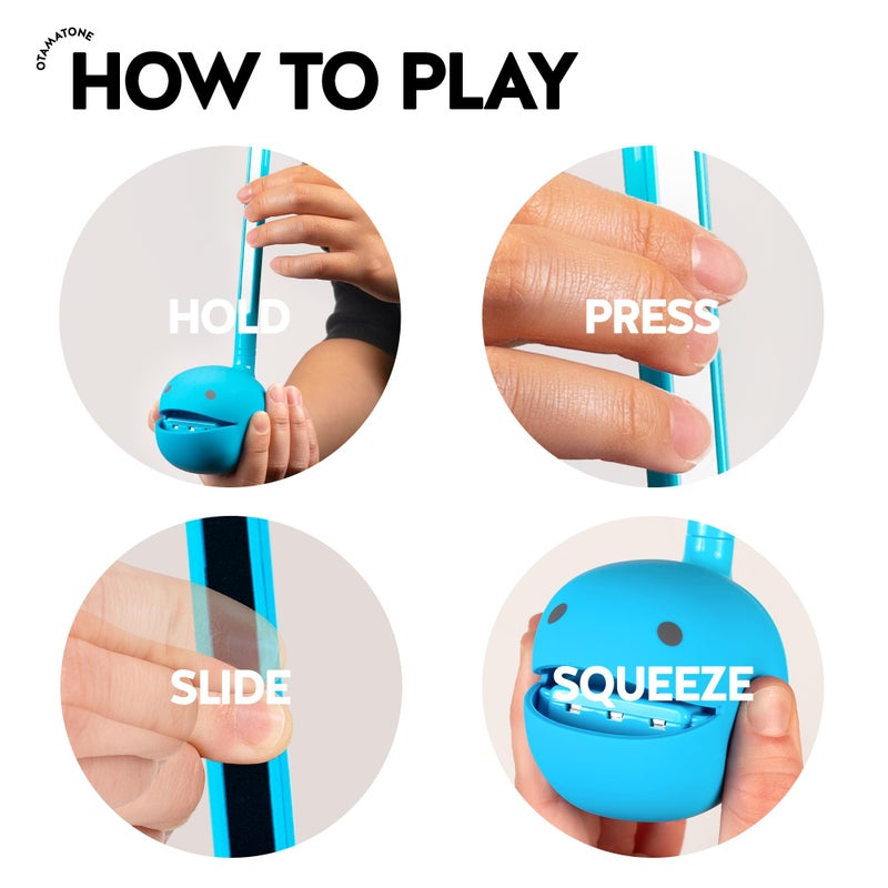 Otamatone أوتاماتون آلة موسيقية إلكترونية يابانية محمولة من استوديو مايو دينكي، حائزة على جوائز، هدية تعليمية ممتعة للأطفال والمراهقين والبالغين - أزرق - Image 2