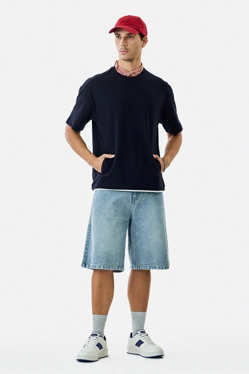 SNITCH Double Pocket Oversized Stretch T-Shirt