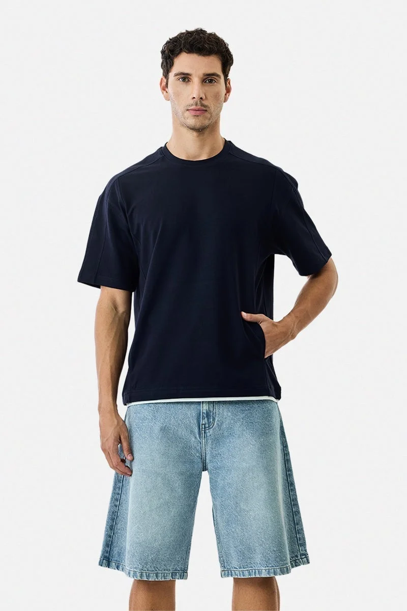 SNITCH Double Pocket Oversized Stretch T-Shirt