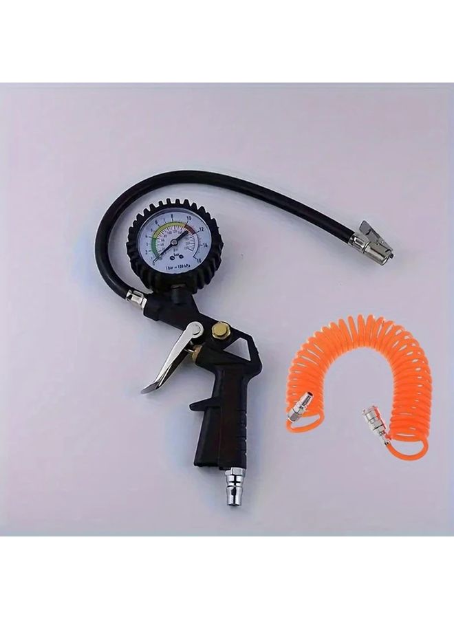 Industrial Grade Pneumatic Tool Kit With Barometer And 236 Inch Hose - Image 1