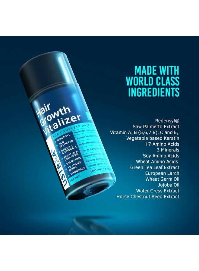 Ustraa Hair Growth Vitalizer - 100Ml - Boost Hair Growth, Prevents Hair Fall, Delays Hair Greying, With Redensyl And Onion Extract, Non-Oily Serum For Complete Hair Care And Nourishment - Image 4