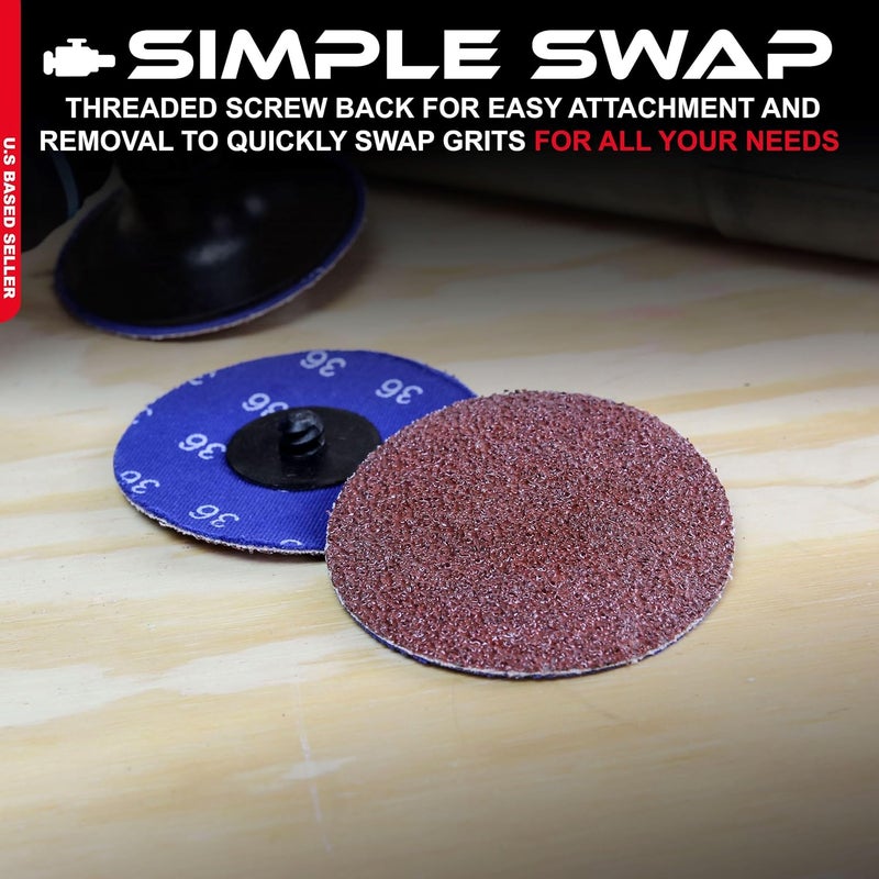 ABN Aluminum Oxide Sanding Discs 25-Pack, 3in, 36 Grit - Metal Sanding Wheels for Surface Prep and Finishing Work - Image 3