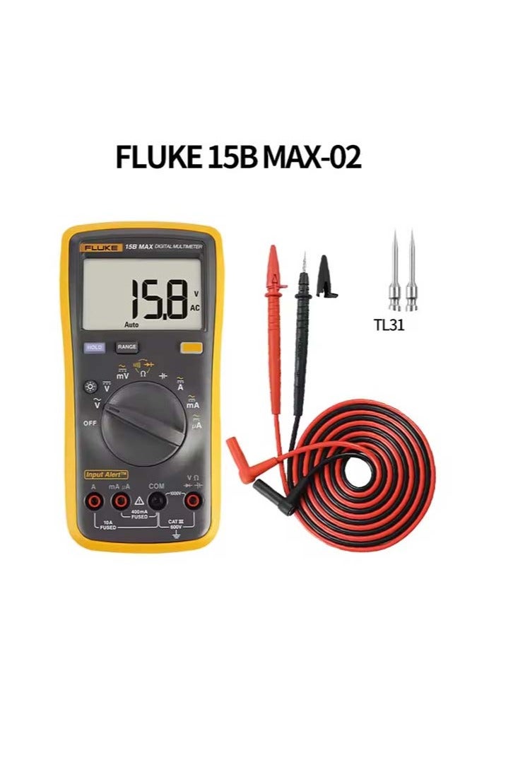 FLUKE Fluke 15B MAX-02 Digital Multimeter with TL31 Fine-Tip Test Leads – Precision Electrical Testing Kit
