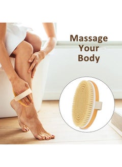 Metene 2 Pack Dry Body Brushes Exfoliating Body Scrubbers Natural Bristles For Dry Skin Improve Circulation Stop Ingrown Hairs Reduce Acne And Cellulite  - Image 5