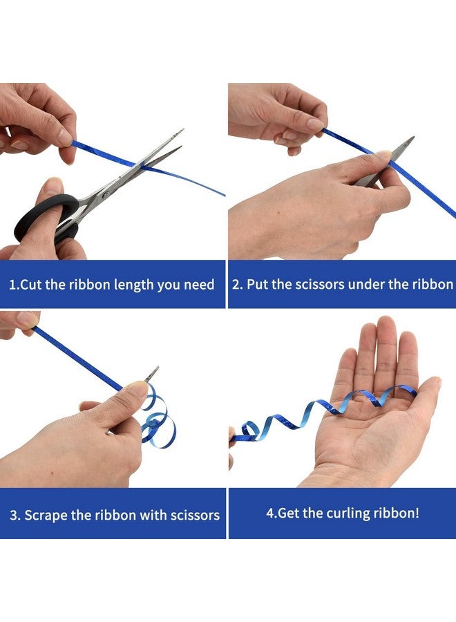 بيشيدا شريط فضي من BEISHIDA بطول 500 ياردة، ملفوف ومُجعّد، خيط بالون لامع، لفة معدنية لتغليف الهدايا، شريط لحفلات أعياد الميلاد والمهرجانات والحرف اليدوية وديكورات الزهور - Image 3