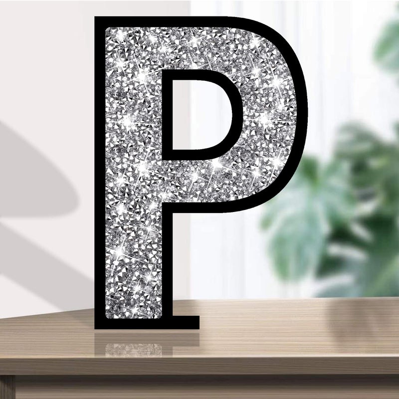 XIHACTY Letters Signs for Home D?cor  Crystal Crushed Diamond Accent Sign for Wall Decor  Black DIY Custom Capital Letters for Decoration on Bar  Desk  Dresser  Party Birthday  Wedding.(P) - Image 3