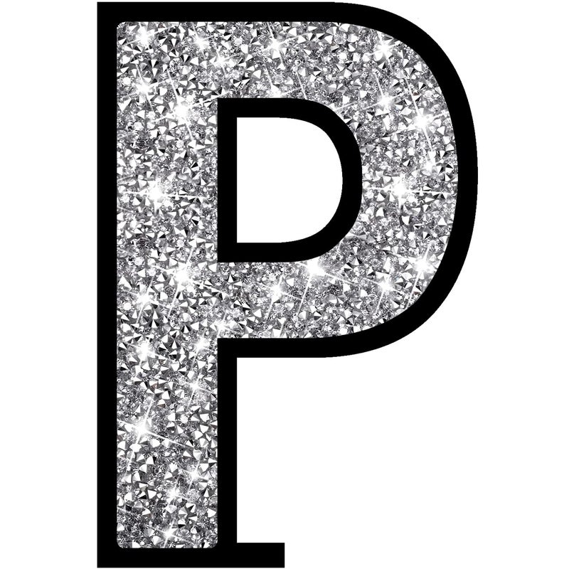 XIHACTY Letters Signs for Home D?cor  Crystal Crushed Diamond Accent Sign for Wall Decor  Black DIY Custom Capital Letters for Decoration on Bar  Desk  Dresser  Party Birthday  Wedding.(P) - Image 1