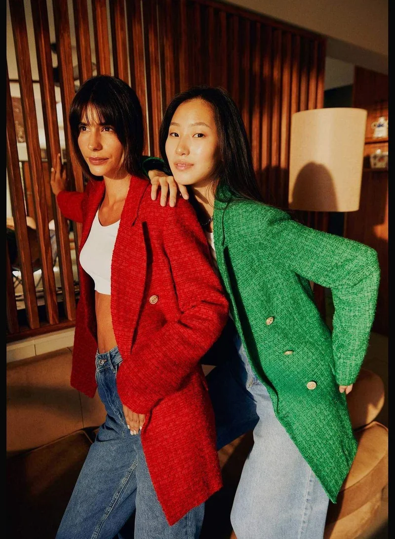 DeFacto Woman Loose Fit Long Sleeve Blazer