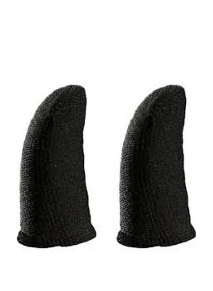 Carbon Fiber Finger Sleeves For PUBG Mobile Games Contact Finger Sleeve - Black - Image 1