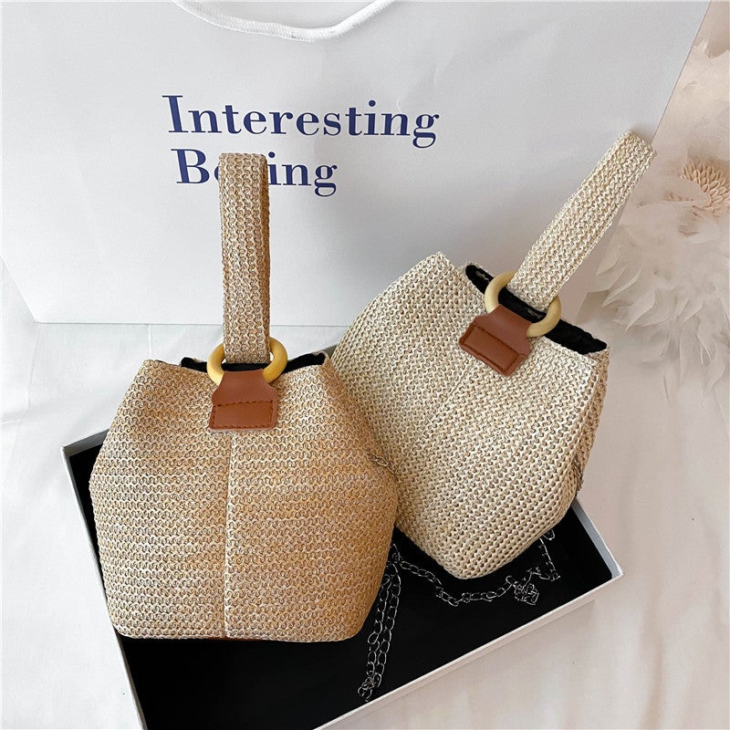 New Trendy Crossbody Bucket Bag, Small Fresh Handbag, New Product, New Bag, Forest Style Beach Bag, New Product For Women - Image 3