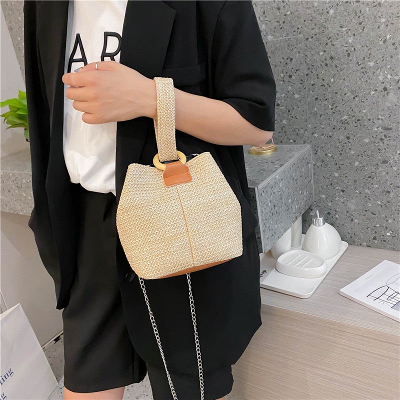 New Trendy Crossbody Bucket Bag, Small Fresh Handbag, New Product, New Bag, Forest Style Beach Bag, New Product For Women - Image 4