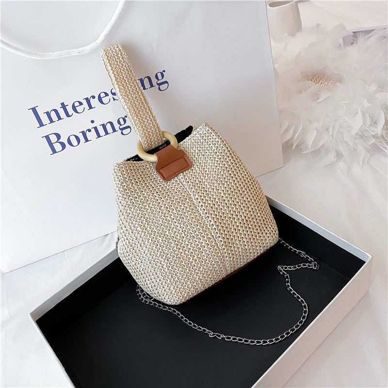 New Trendy Crossbody Bucket Bag, Small Fresh Handbag, New Product, New Bag, Forest Style Beach Bag, New Product For Women - Image 1