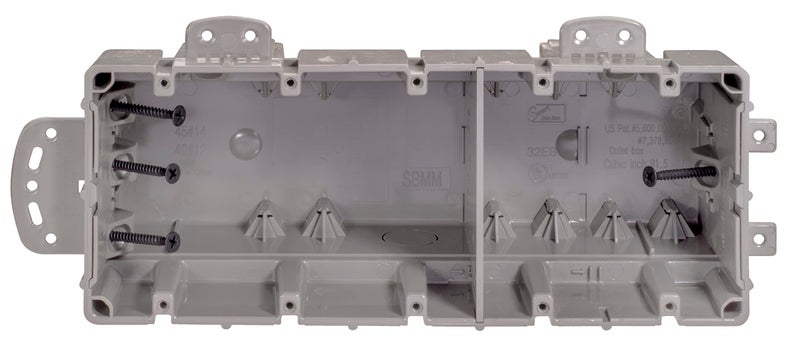 صندوق أجهزة متعدد التركيب 5 Gang من Southwire MSBMMT5G بعمق قابل للتعديل 42 رطل رمادي