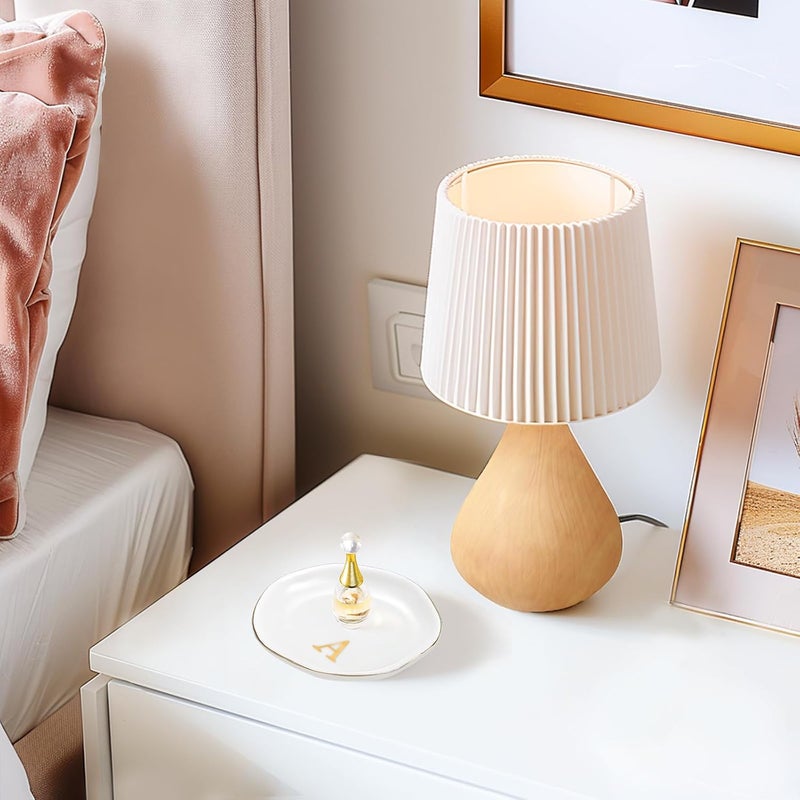 Procase Ceramic Jewelry Tray, Initial Ring Dish Trinket Plate Engagement Gift, Small Personalized Monogram Ring Bowl for Wedding, White Decorative Jewelry Holder for Women Vanity -Letter A - Image 4