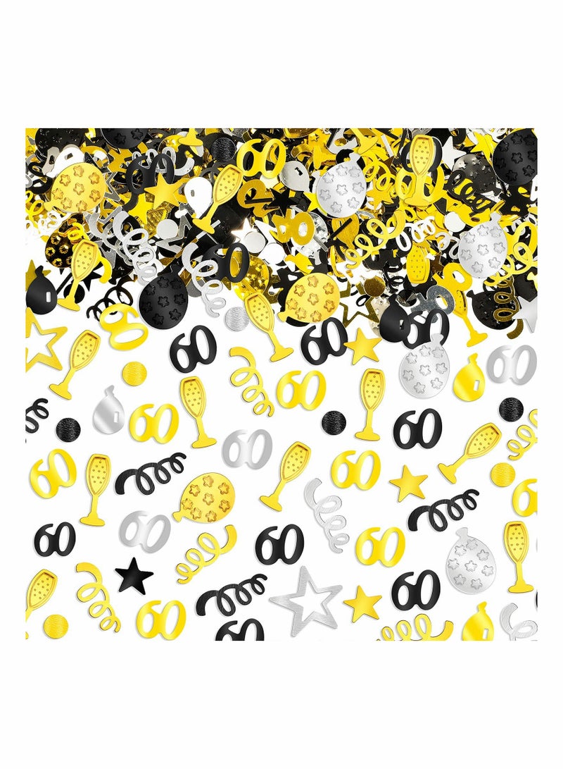 Zikra 2000 Pieces Birthday Confetti Glitter Number Birthday Decorations Anniversary Metallic Foil Table Glitter Confetti Confetti Party Supplies for Birthday Anniversary - Image 1