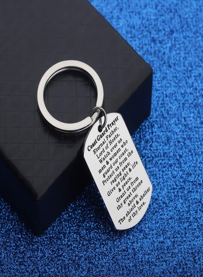 WUSUANED Coast Guard Gift Coast Guard Prayer Keychain Military Jewelry Deployment Gift (coast guard prayer keychain) - Image 4