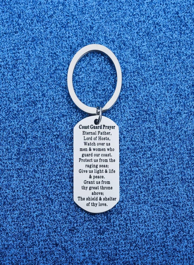 WUSUANED Coast Guard Gift Coast Guard Prayer Keychain Military Jewelry Deployment Gift (coast guard prayer keychain) - Image 2