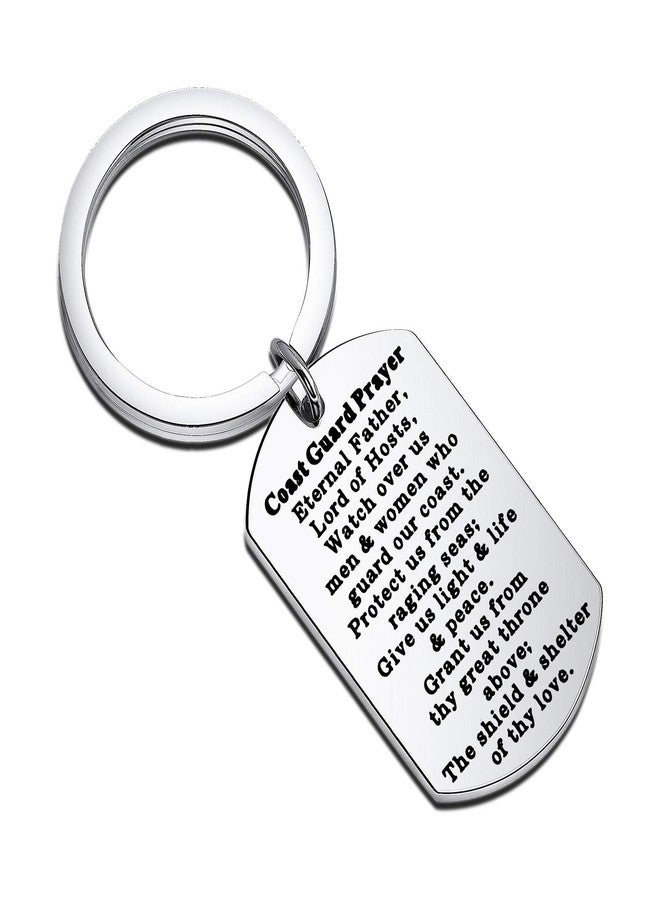 WUSUANED Coast Guard Gift Coast Guard Prayer Keychain Military Jewelry Deployment Gift (coast guard prayer keychain) - Image 1