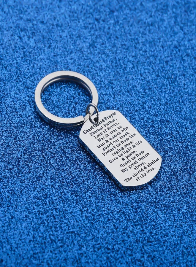 WUSUANED Coast Guard Gift Coast Guard Prayer Keychain Military Jewelry Deployment Gift (coast guard prayer keychain) - Image 3