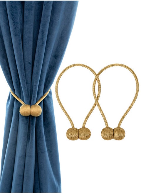 2 Pcs Gold Magnetic Curtain Tiebacks Curtain Buckle