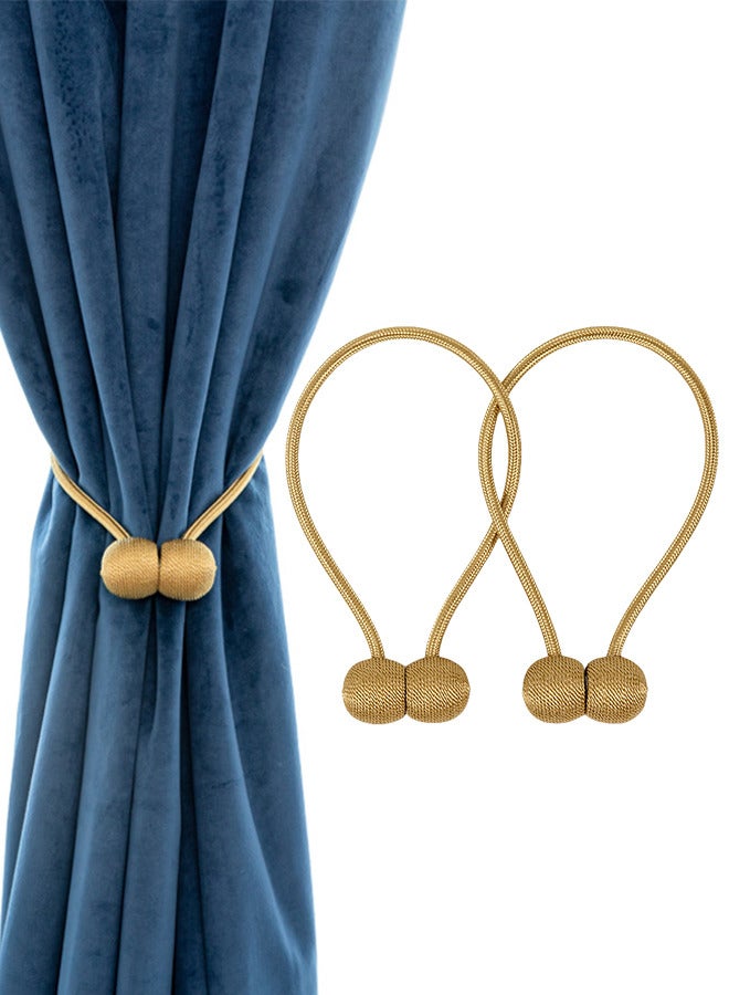 2 Pcs Gold Magnetic Curtain Tiebacks Curtain Buckle - Image 1