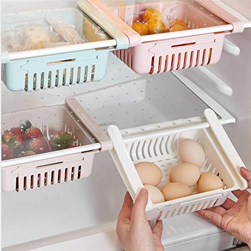 mechdel pp Adjustable Fridge Storage Basket (4) (Multicolor Set of 2) - Image 1
