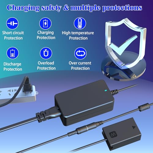 HY1C AC PW20 Power Adapter NP-FW50 Dummy Battery Kit,For Sony Alpha A6000 A6100 A6300 A6400 A6500 A5100 7 A7 A72 A7S A7S II A7R II DSC-RX10II III SLT-A33 A33L A35 A37 A55 C3 F3 3A,NEX-3 5 6 7 ILCE-QX1 - Image 5