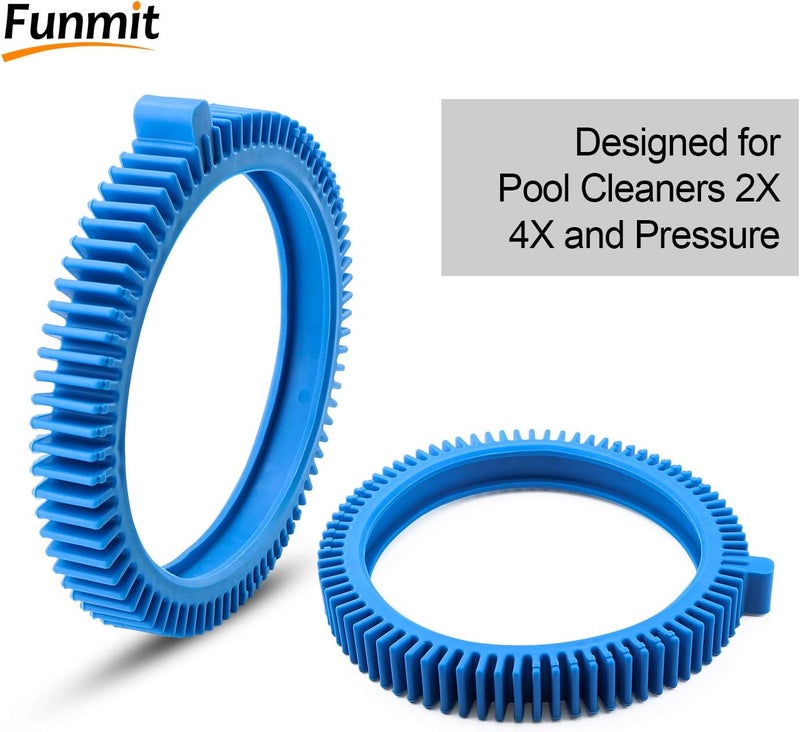 Funmit 896584000-143 Blue Front Tire Kit with Super Hump Replacement for Haywood Poolvergnuegen Select Pool Cleaners and Perfectly Compatible with Hayward Phoenix Cleaners (2 Pack) - Image 3