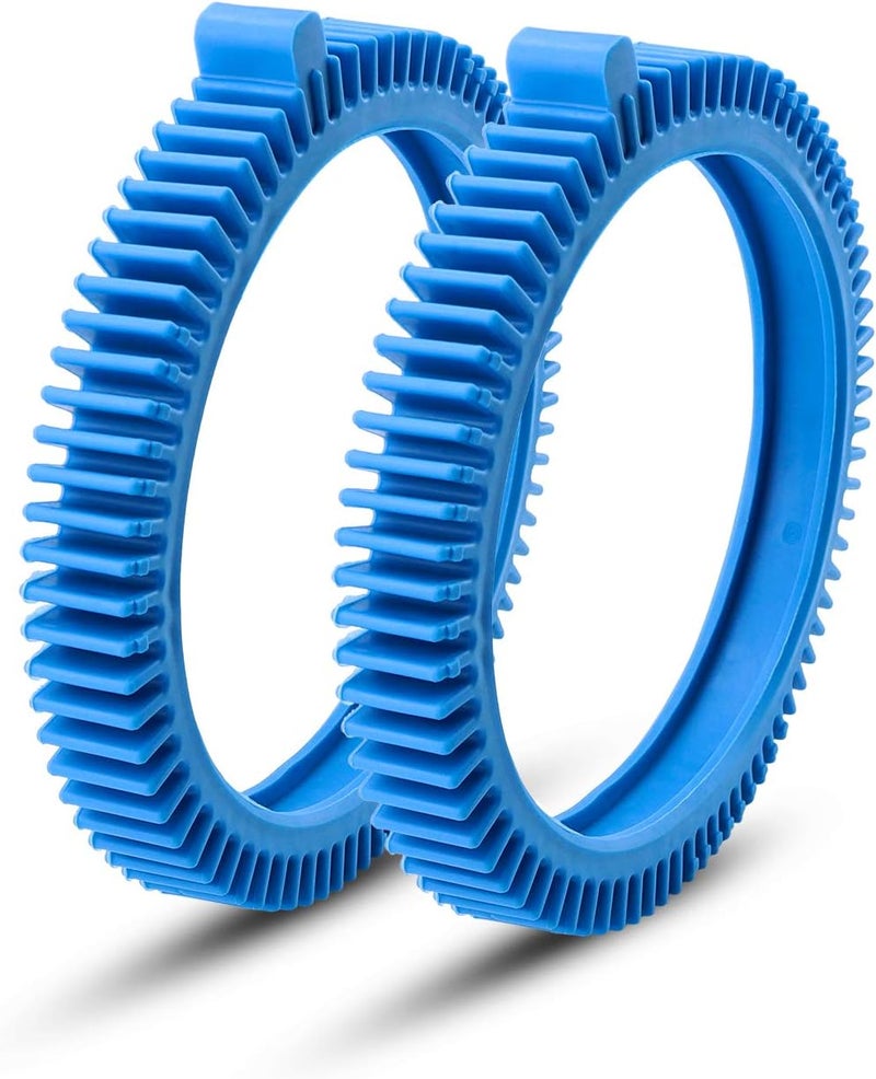 Funmit 896584000-143 Blue Front Tire Kit with Super Hump Replacement for Haywood Poolvergnuegen Select Pool Cleaners and Perfectly Compatible with Hayward Phoenix Cleaners (2 Pack) - Image 1